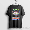 Premium Indianapolis Colts Football Hope Fight Cancer In All Colors Heart T Shirts