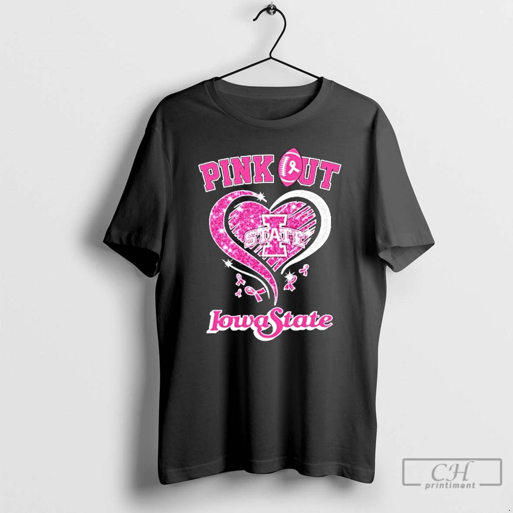 Premium Iowa State Cyclones Pink Out Breast Cancer T Shirts