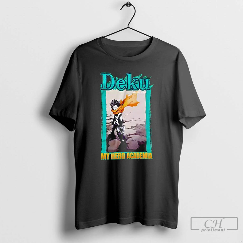 Premium Izuku Midoriya My Hero Academia Deku Frame Dark Wash Graphic T Shirts