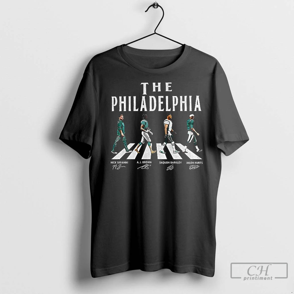 Premium Jalen Hurts A J Brown Saquon Barkley And Nick Sirianni The Philadelphia Abbey Road
