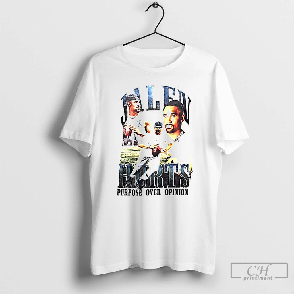 Premium Jalen Hurts Purpose Over Opinion Ceramic Ceramic And Classic Dad Cap T Shirts