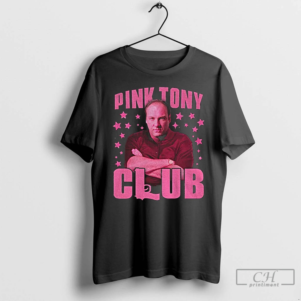 Premium James Gandolfini Tony Soprano Pink Tony Club T Shirts