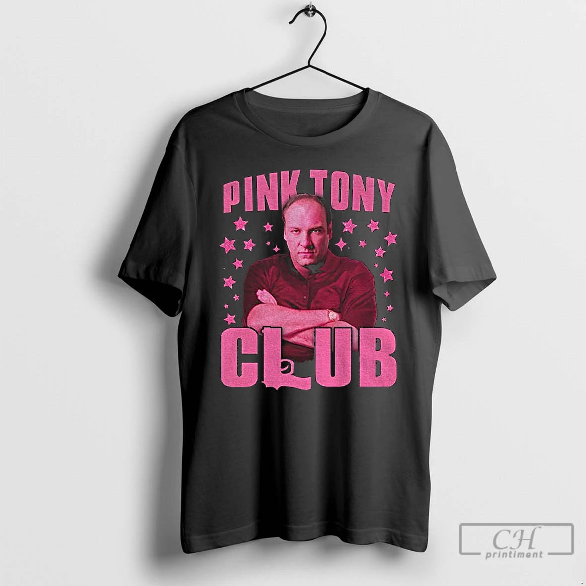 Premium James Gandolfini Tony Soprano Pink Tony Club T Shirts
