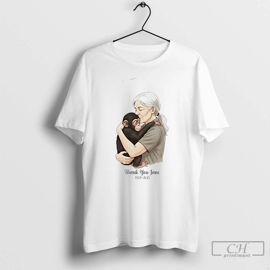 Premium Jane Goodall 1934 2025 Thank You For The Memories T Shirts