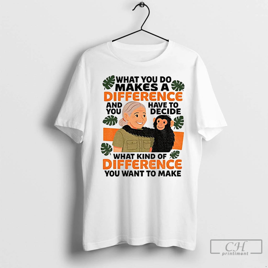 Premium Jane Goodall Quote What You Do Makes A Difference