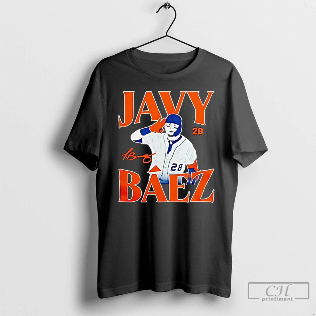 Premium Javy Baez Detroit Tigers Baseball Signature T Shirts