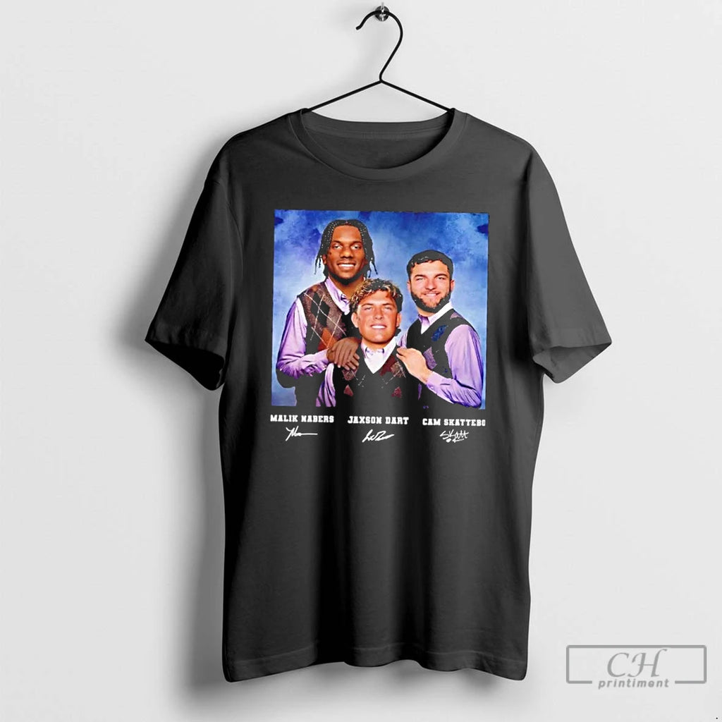 Premium Jaxson Dart Cam Skattebo Malik Nabers New York Step Bros T Shirts