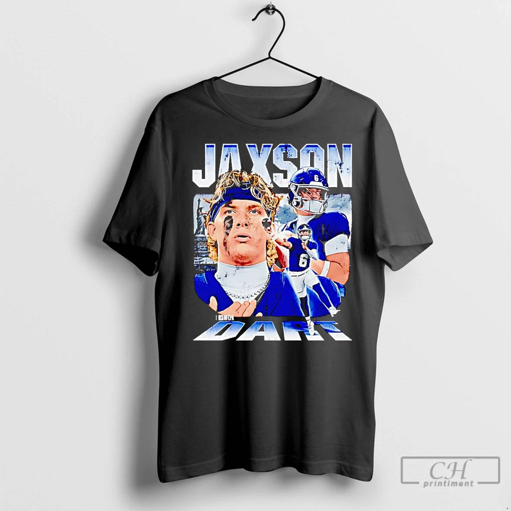 Premium Jaxson Dart Triple Player New York Giants