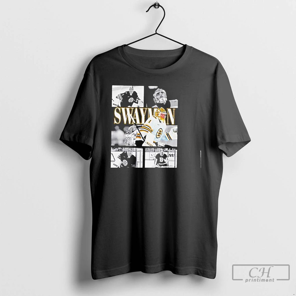 Premium Jeremy Swayman Nhl Boston Bruins Player Photo T Shirts
