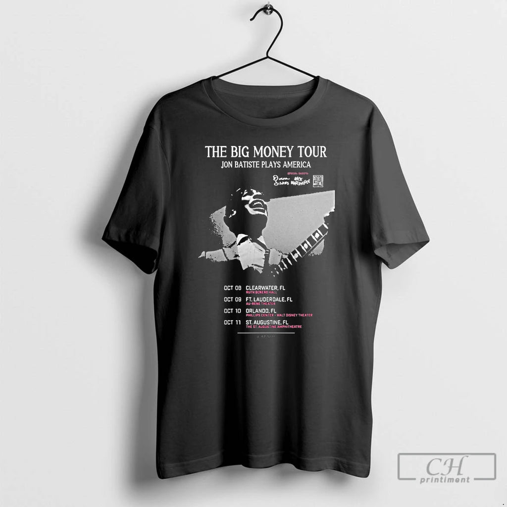 Premium Jon Batiste Plays America The Big Money Tour Florida Oct 2025 T Shirts