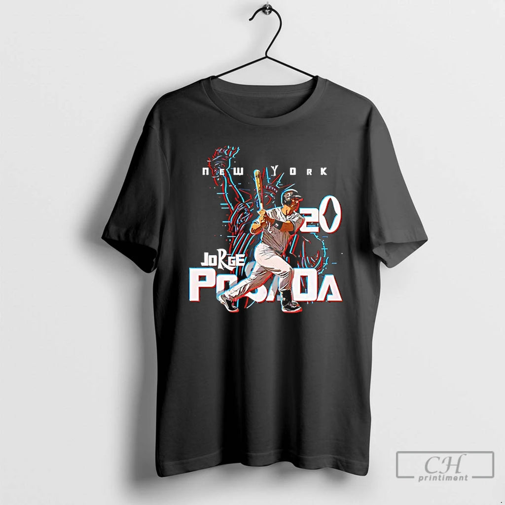 Premium Jorge Posada 20 New York Yankees Baseball Player Retro T Shirts