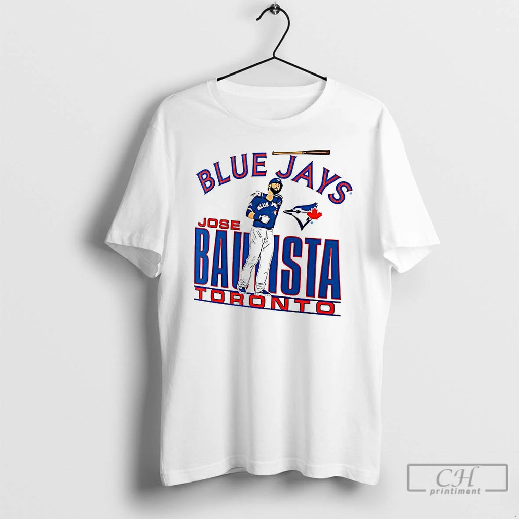 Premium Jose Bautista Toronto Blue Jays Baseball Cooperstown Player Graphic T Shirts