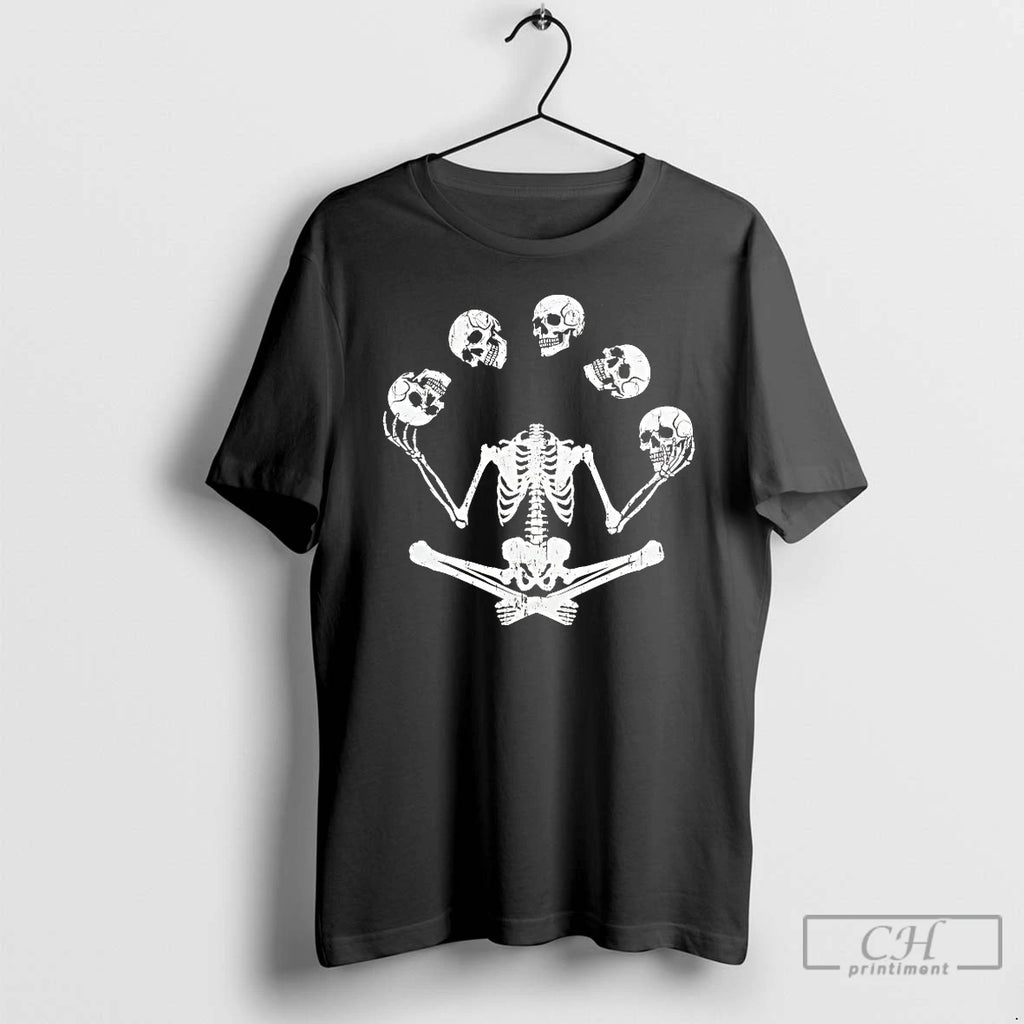 Premium Juggling Skeleton Halloween T Shirts
