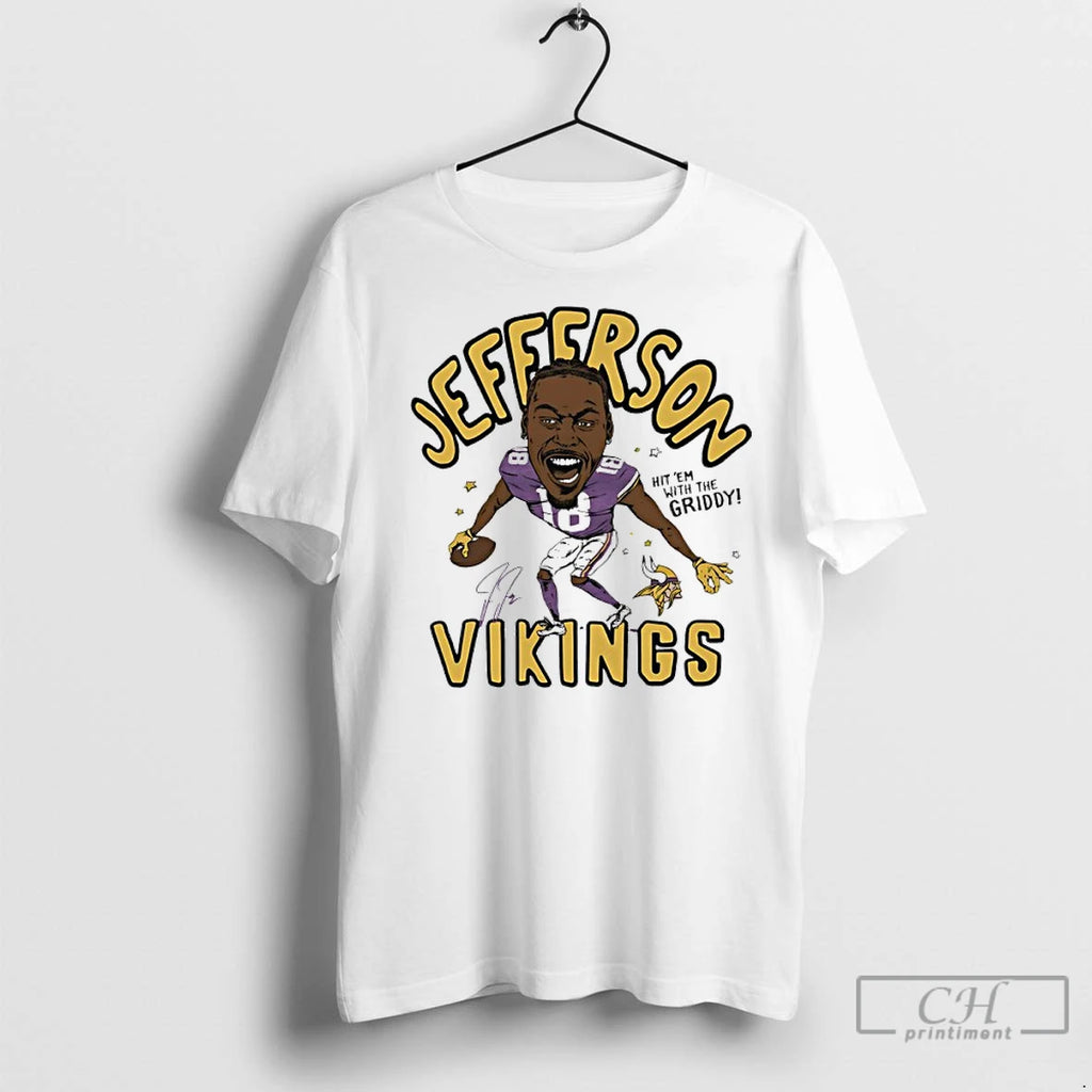 Premium Justin Jefferson Hit Em With The Griddy Minnesota Vikings Signature