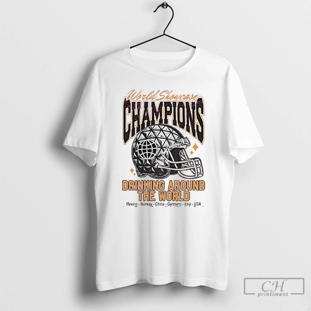 Premium Kc Variant World Showcase Champions Drinking Around The World T Shirts