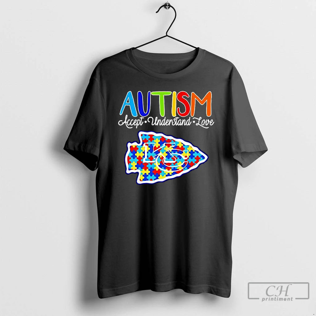 Premium Kansas City Chiefs Autism Accept Understand Love T Shirts