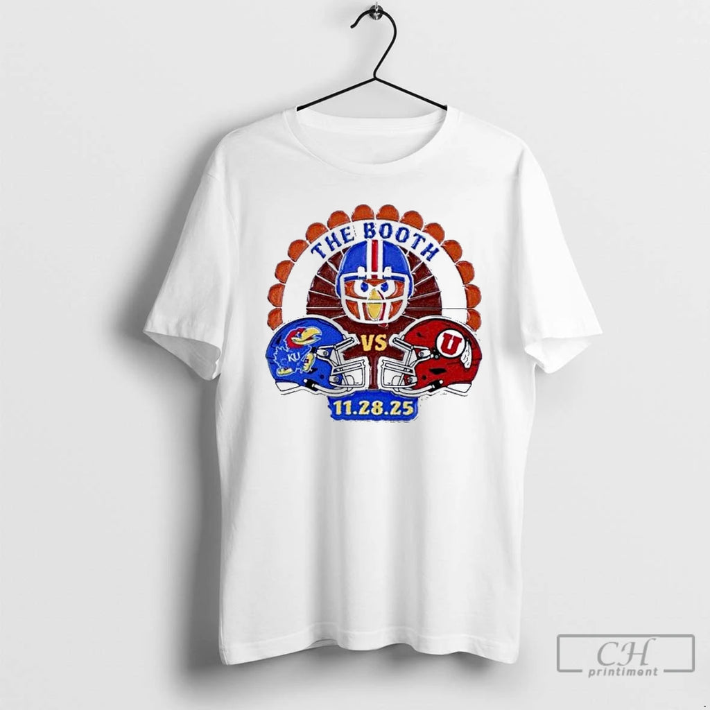 Premium Kansas Jayhawks Souvenir 2025 Vs Utah The Booth 11 28 2025 T Shirts