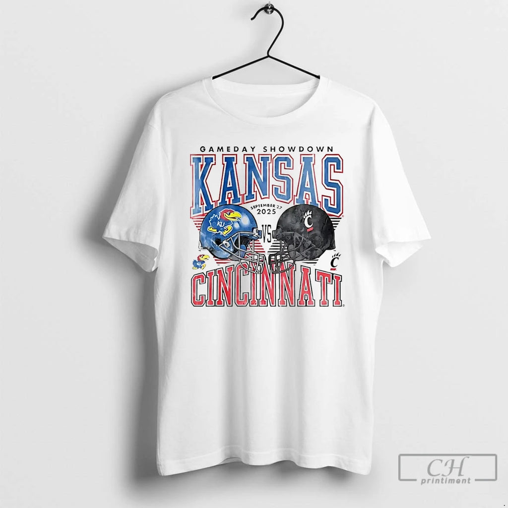 Premium Kansas Jayhawks Vs Cincinnati Bearcats Gameday Showdown Sept 2025 T Shirts