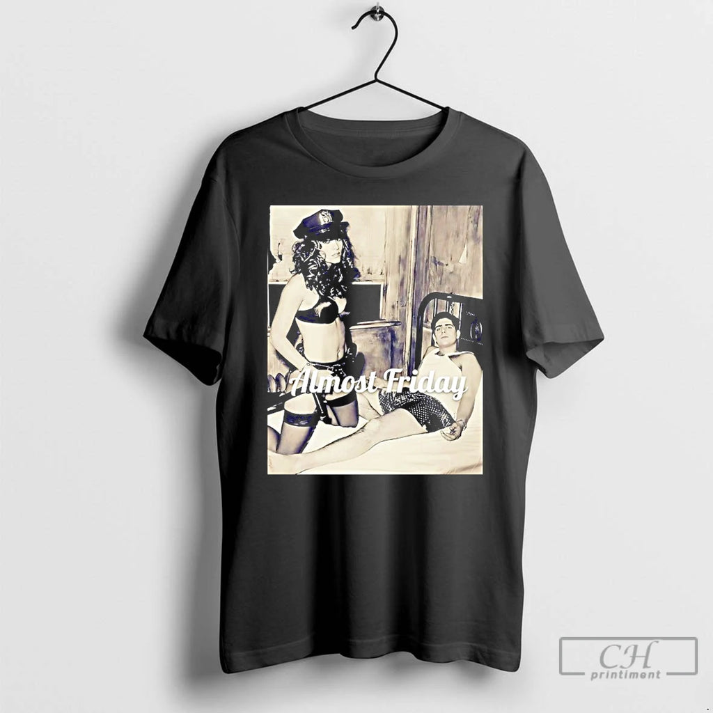 Premium Kelly Brook Dressed In A Police Themed Outfit Almost Friday T Shirts
