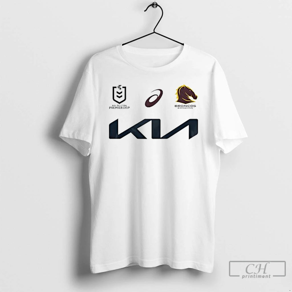 Premium Kia Brisbane Broncos 2025 Nrl Away Jersey T Shirts