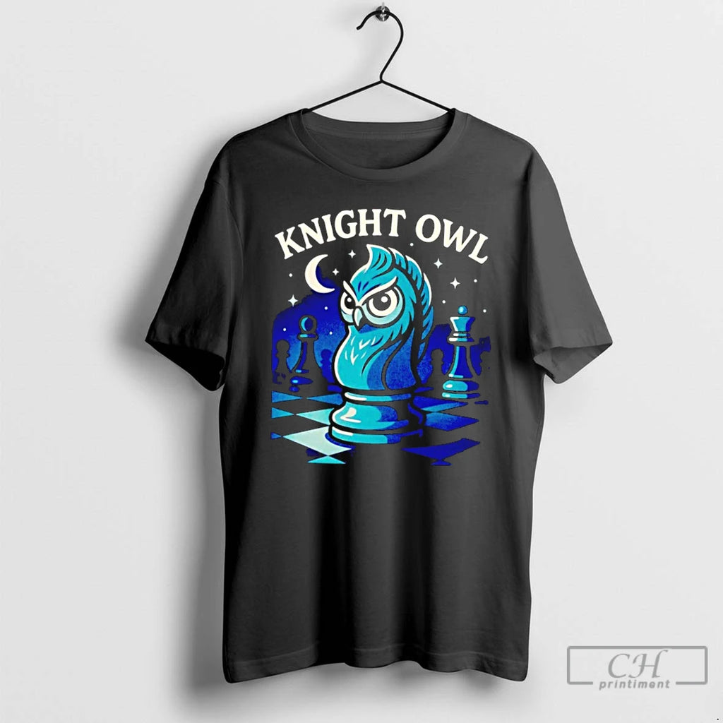 Premium Knight Owl Chess T Shirts