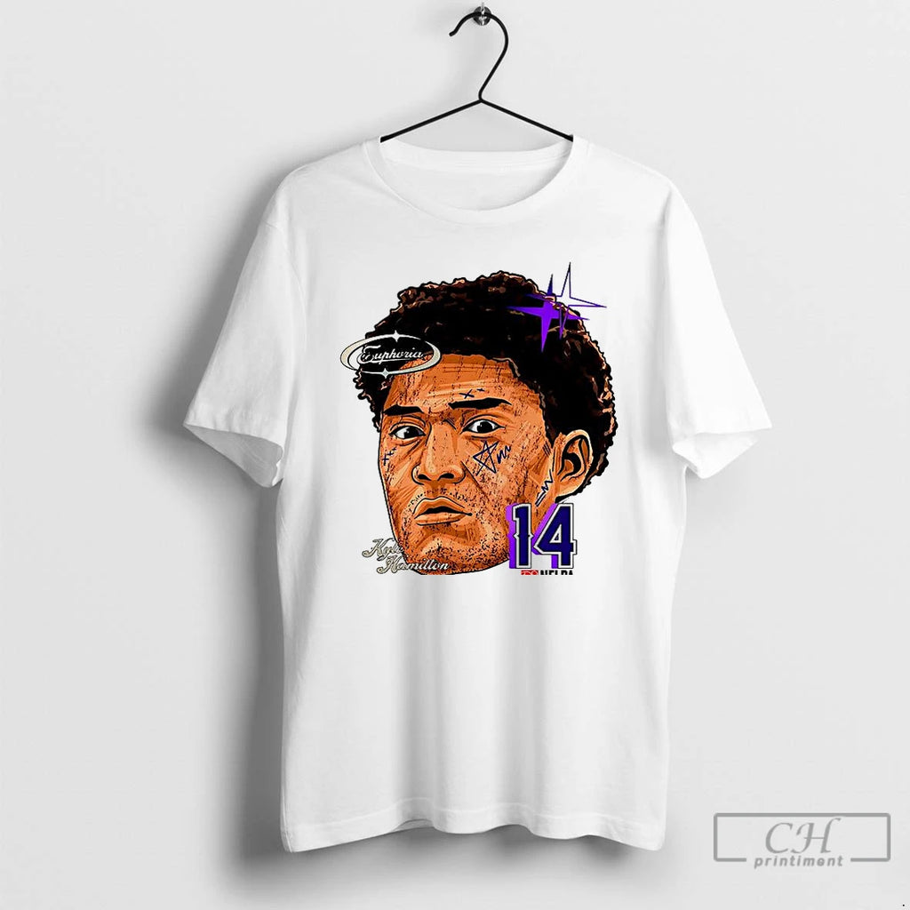 Premium Kyle Hamilton Baltimore Ravens Football Fat Head Number 14 T Shirts