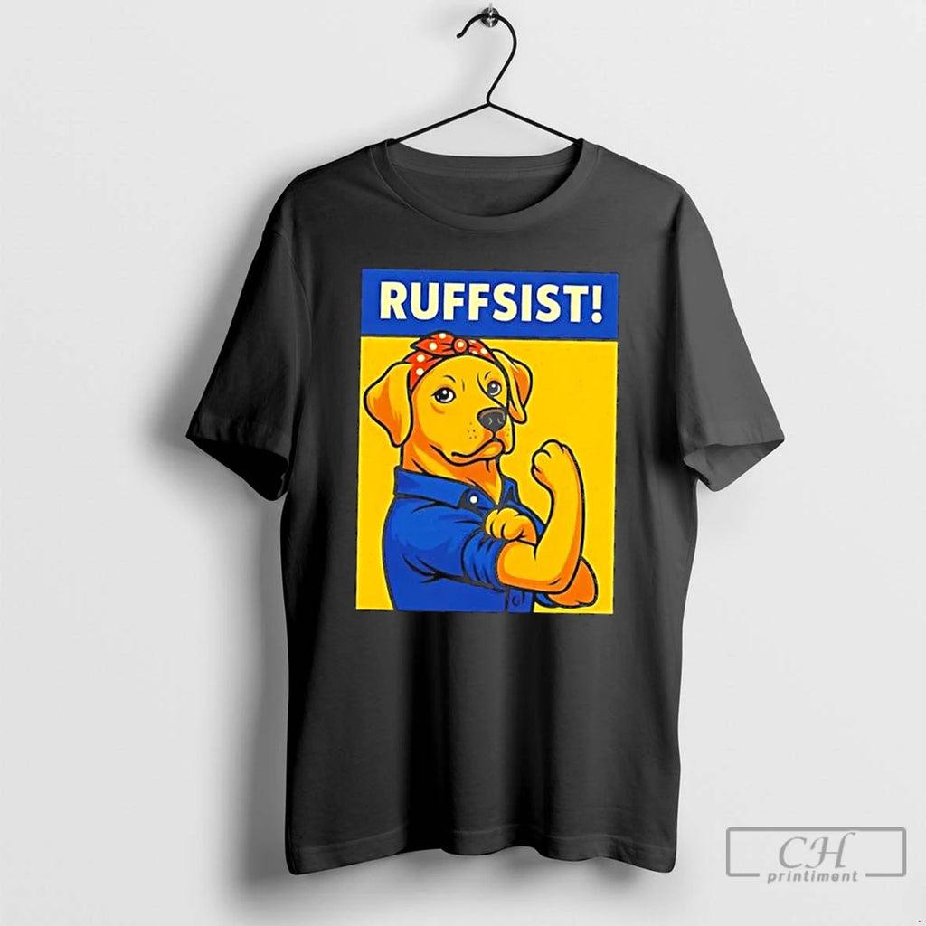 Premium Labrador Dog Ruffsist Rosie The Riverter T Shirts
