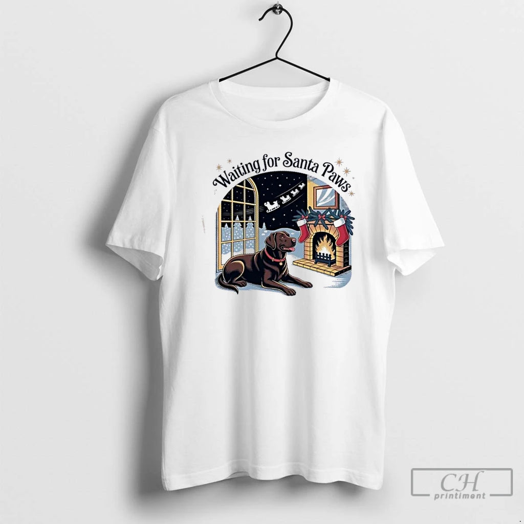Premium Labrador Santa Paws Christmas T Shirts