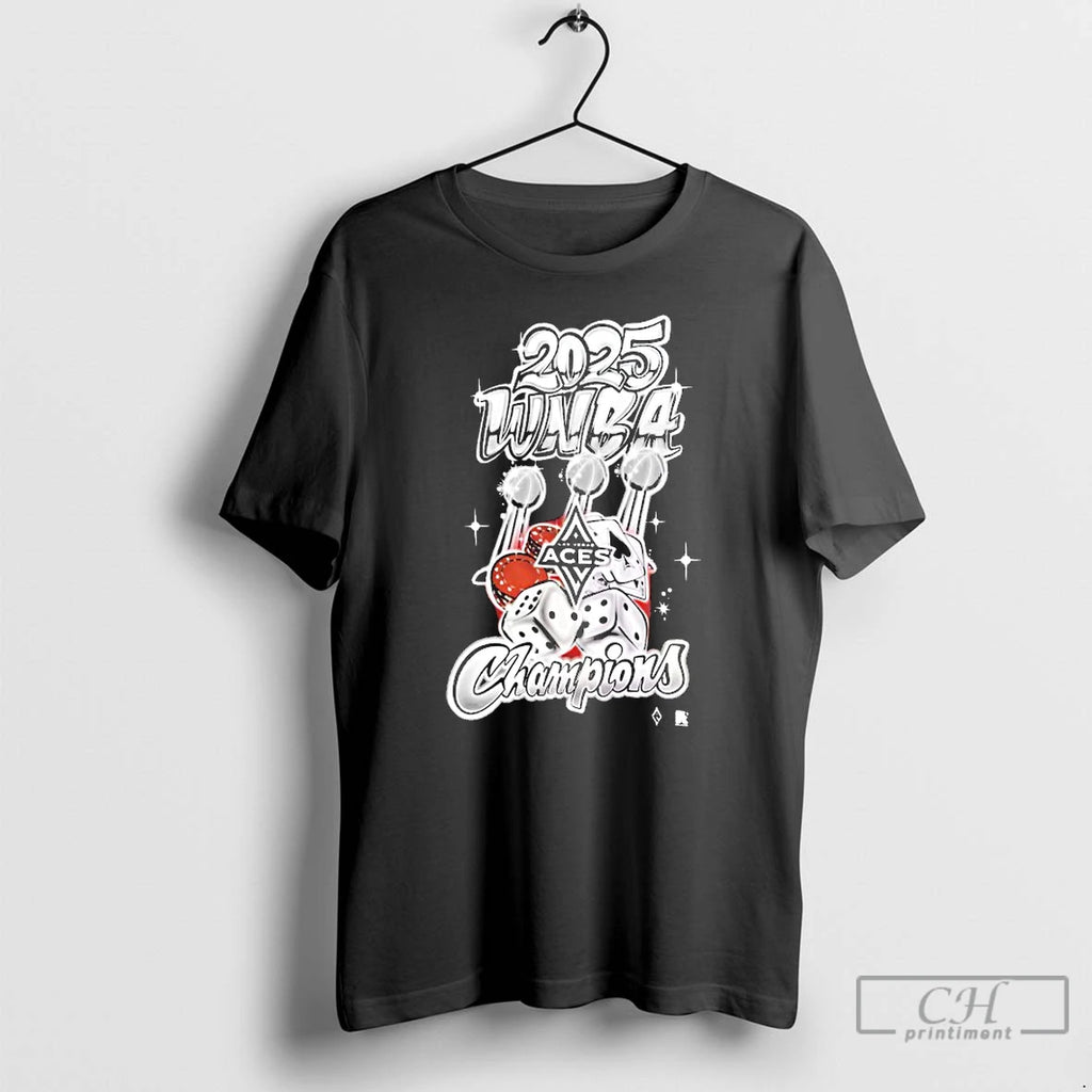 Premium Las Vegas Aces 2025 Wnba Finals Champions Graffiti Trophies T Shirts