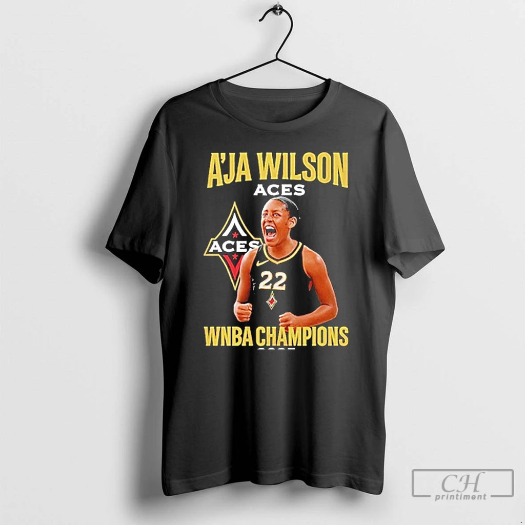 Premium Las Vegas Aces Aja Wilson Wnba Champions 2025 T Shirts