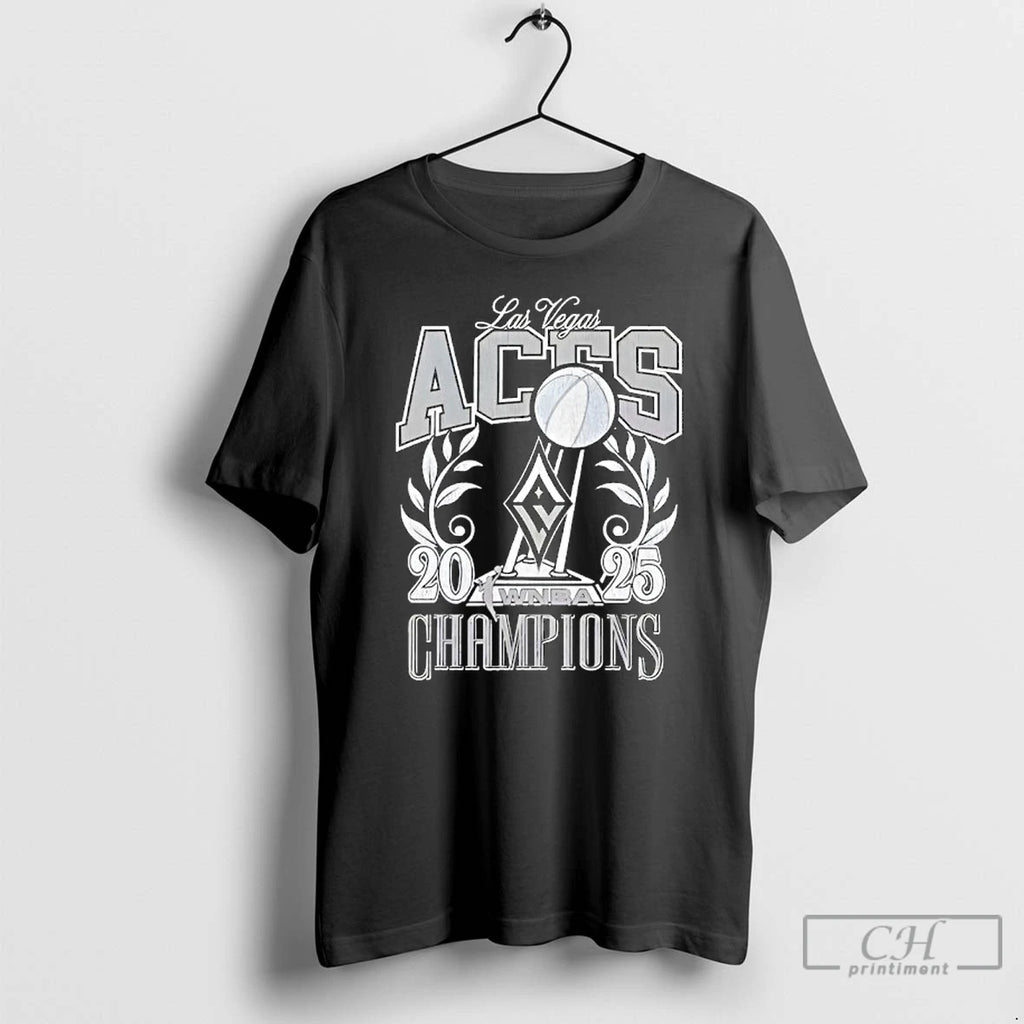 Premium Las Vegas Aces New Era 2025 Wnba Finals Champions Boxy Vintage T Shirts