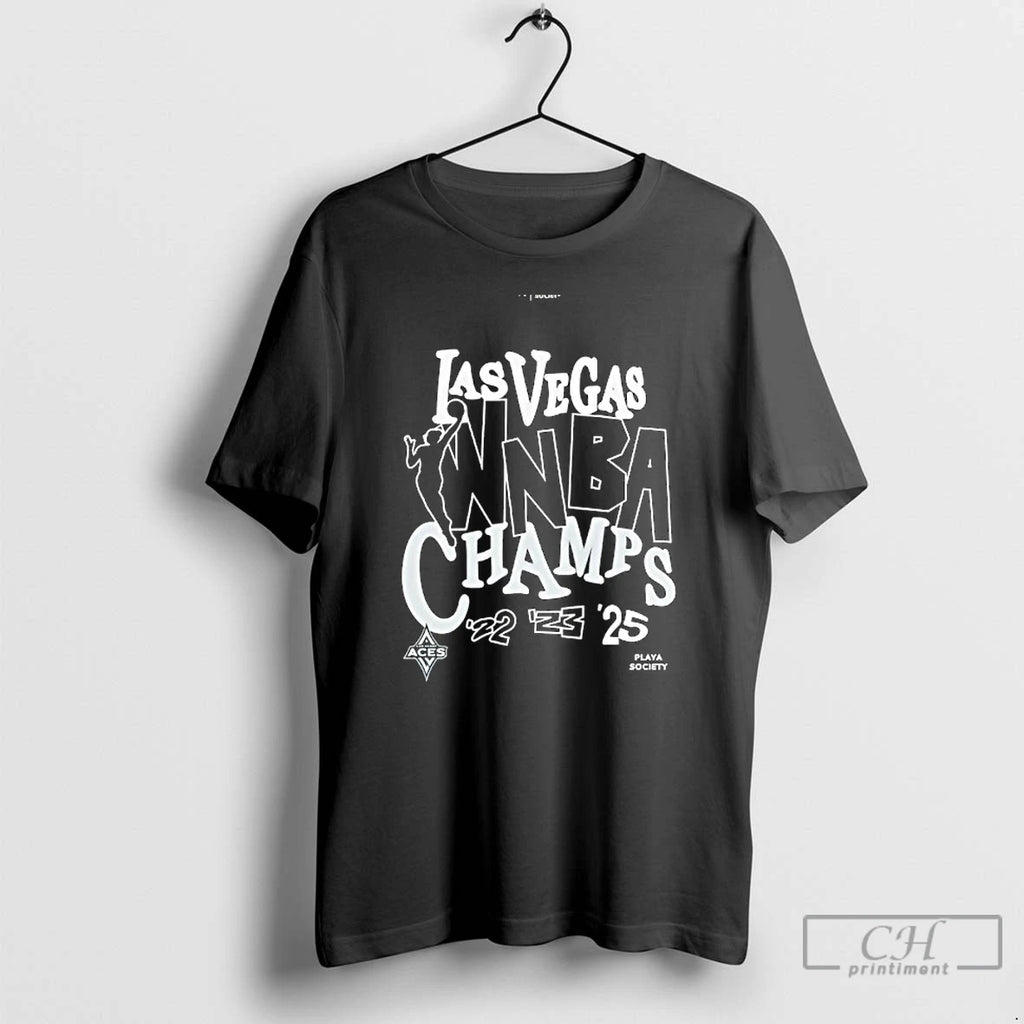 Premium Las Vegas Aces Playa Society 2025 Wnba Finals Champions Premium T Shirts