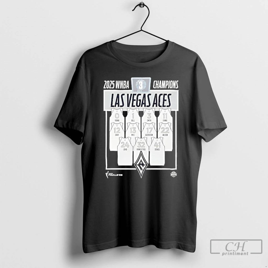 Premium Las Vegas Aces Stadium Essentials 2025 Wnba Finals Champions T Shirts