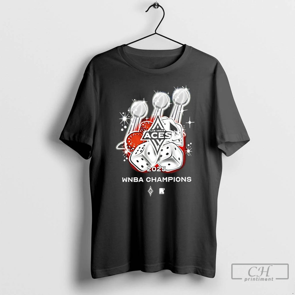 Premium Las Vegas Aces Three Time 2025 Wnba Champions Trophy T Shirts