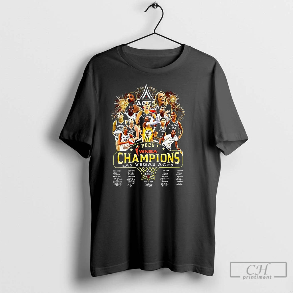 Premium Las Vegas Aces Wnba Finals Champions 2025 Signature T Shirts