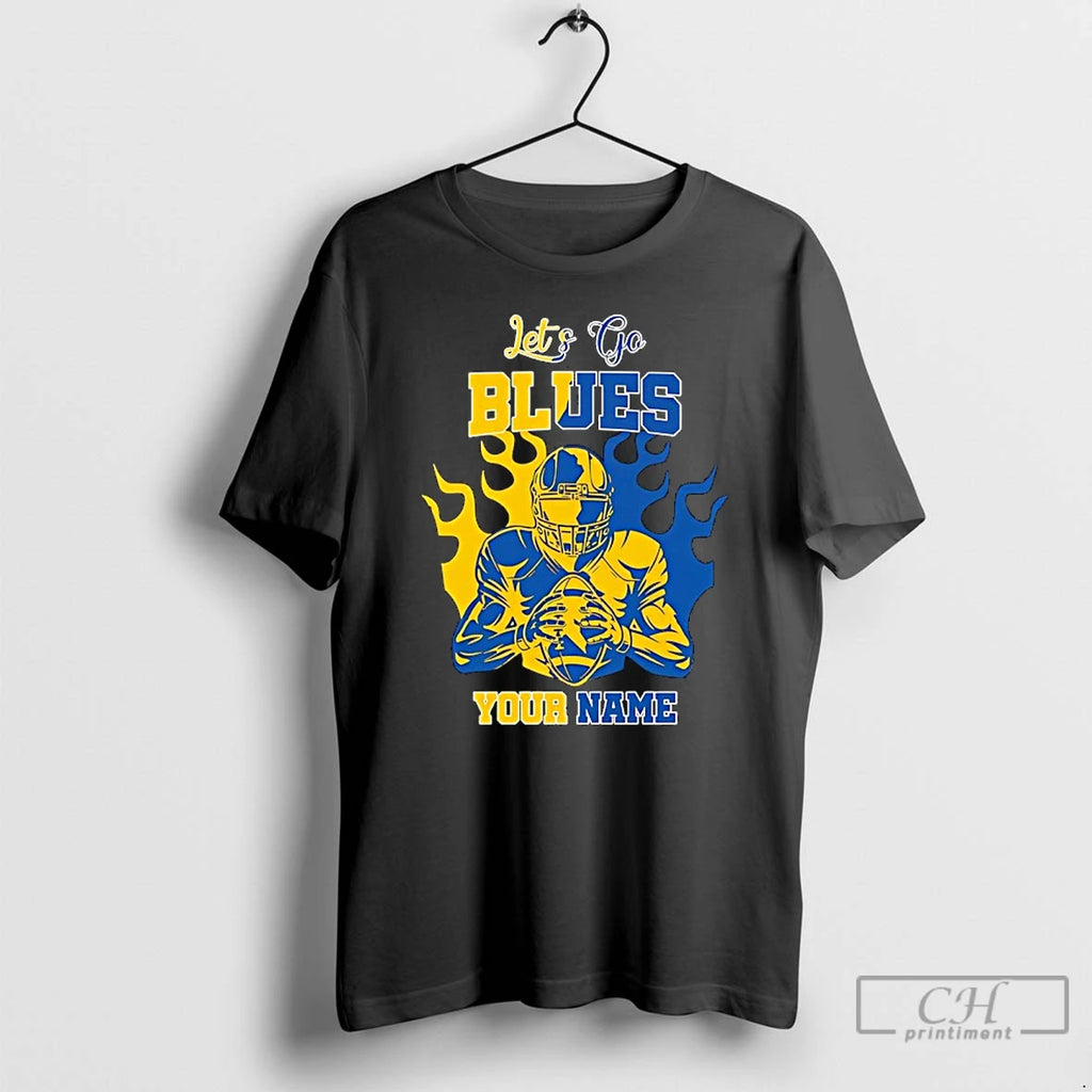 Premium Lets Go Blues Your Name Michigan Wolverines Player T Shirts