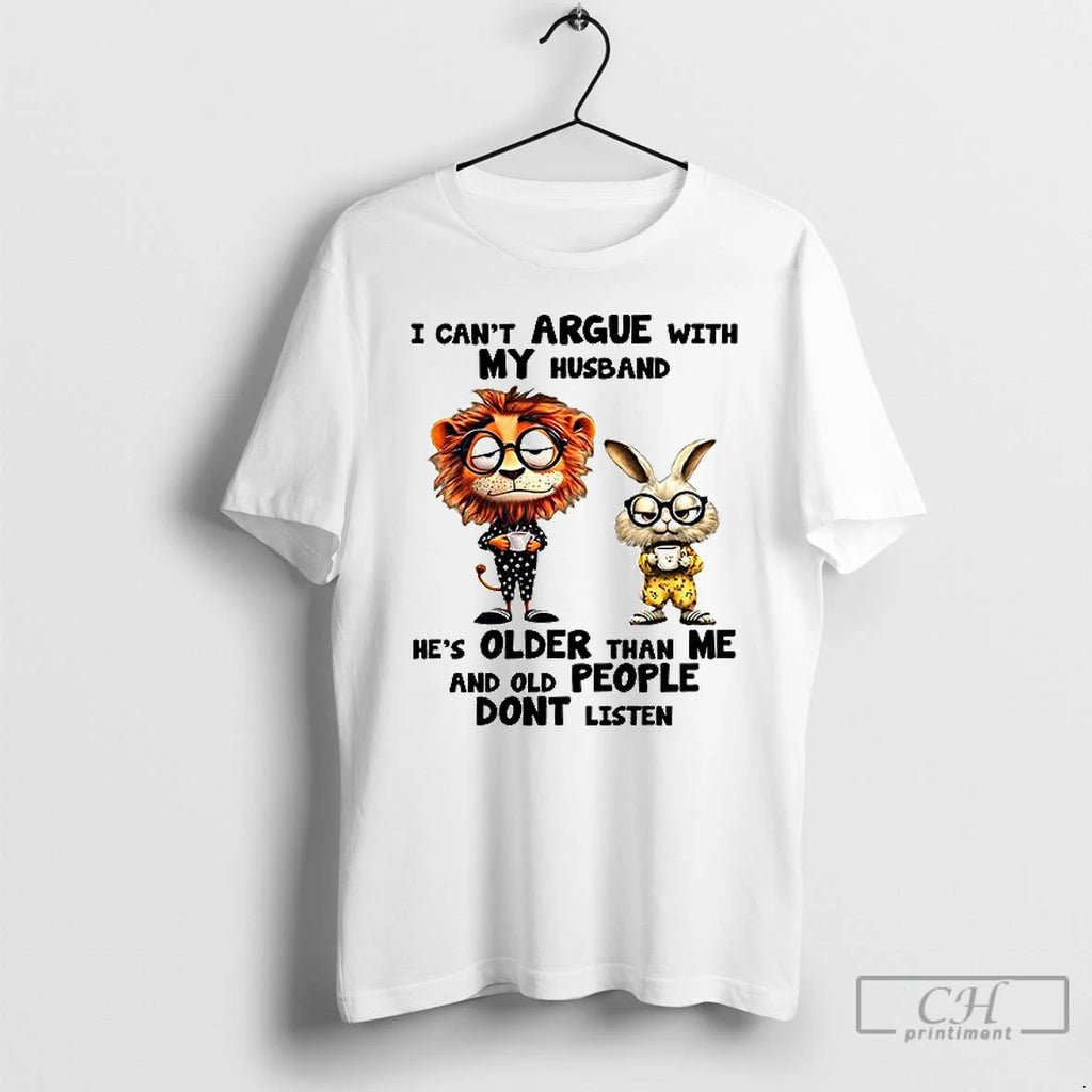 Premium Lion And Rabbit I Cant Argue With My Husband Hes Older Than Me Ceramic