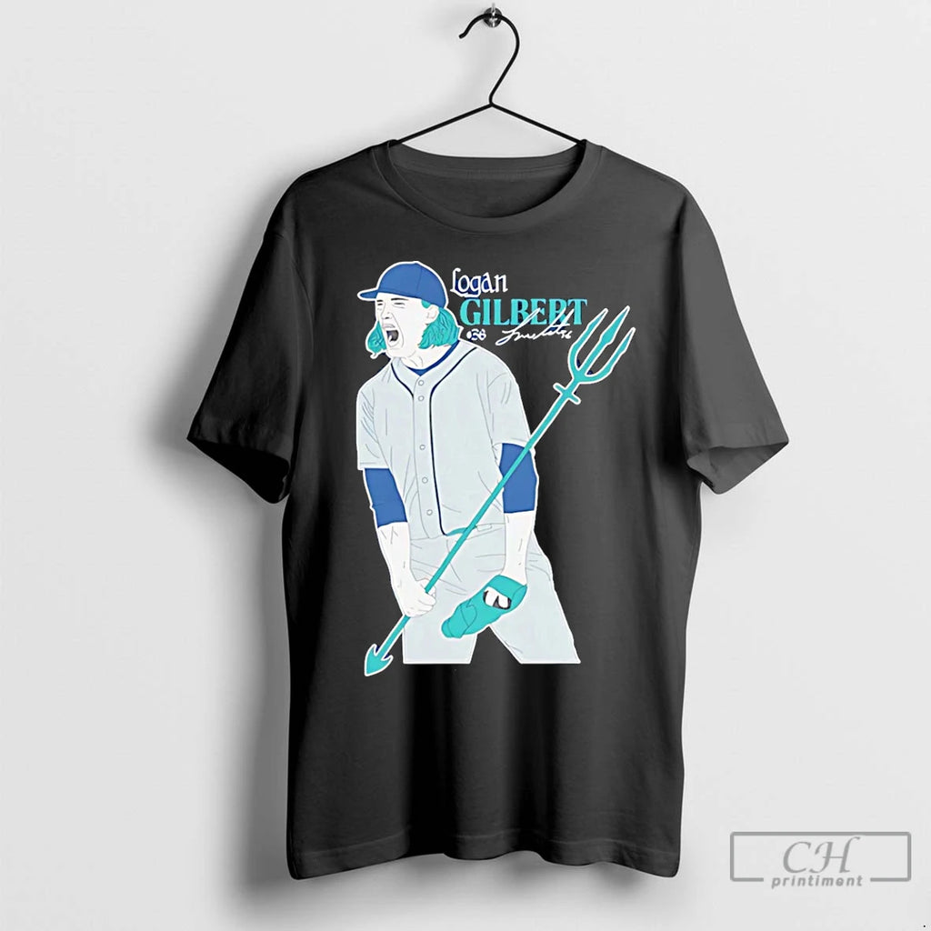 Premium Logan Gilbert Seattle Mariners Trident Signature