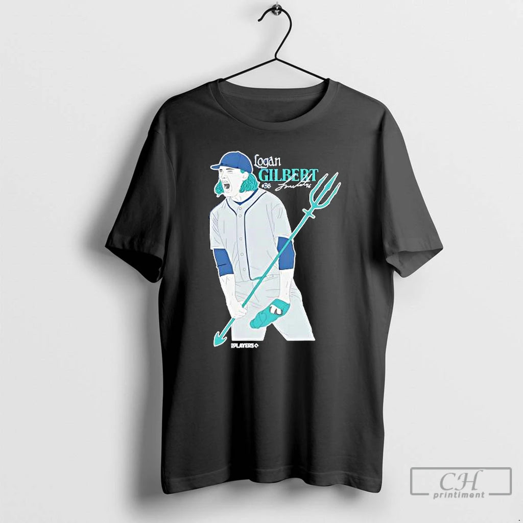 Premium Logan Gilbert Trident Seattle Mariners Signature T Shirts
