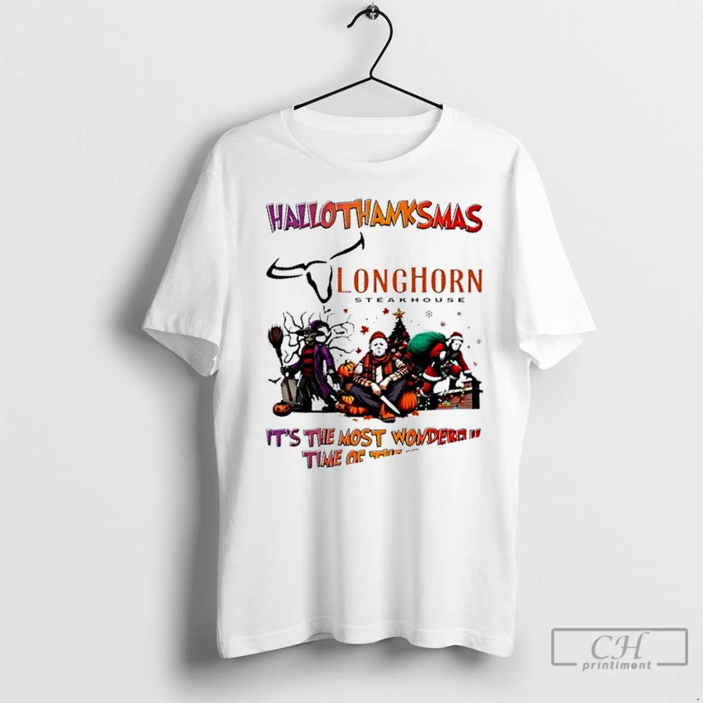 Premium Longhorn Steakhouse X Horror Movies Happy Hallothanksmas Its The Most Wonderful Time Of The