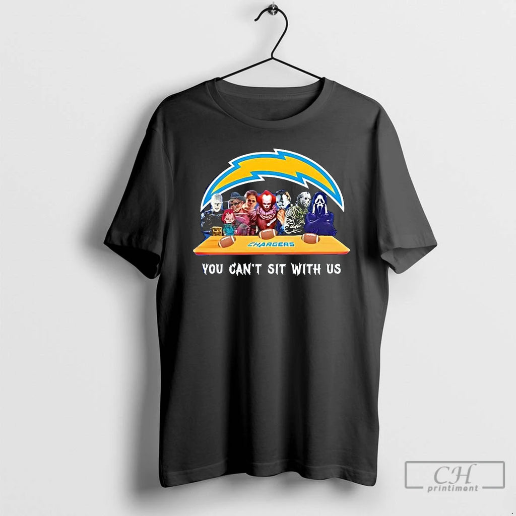 Premium Los Angeles Chargers Horror Movies Halloween You Cant Sit With Us T Shirts