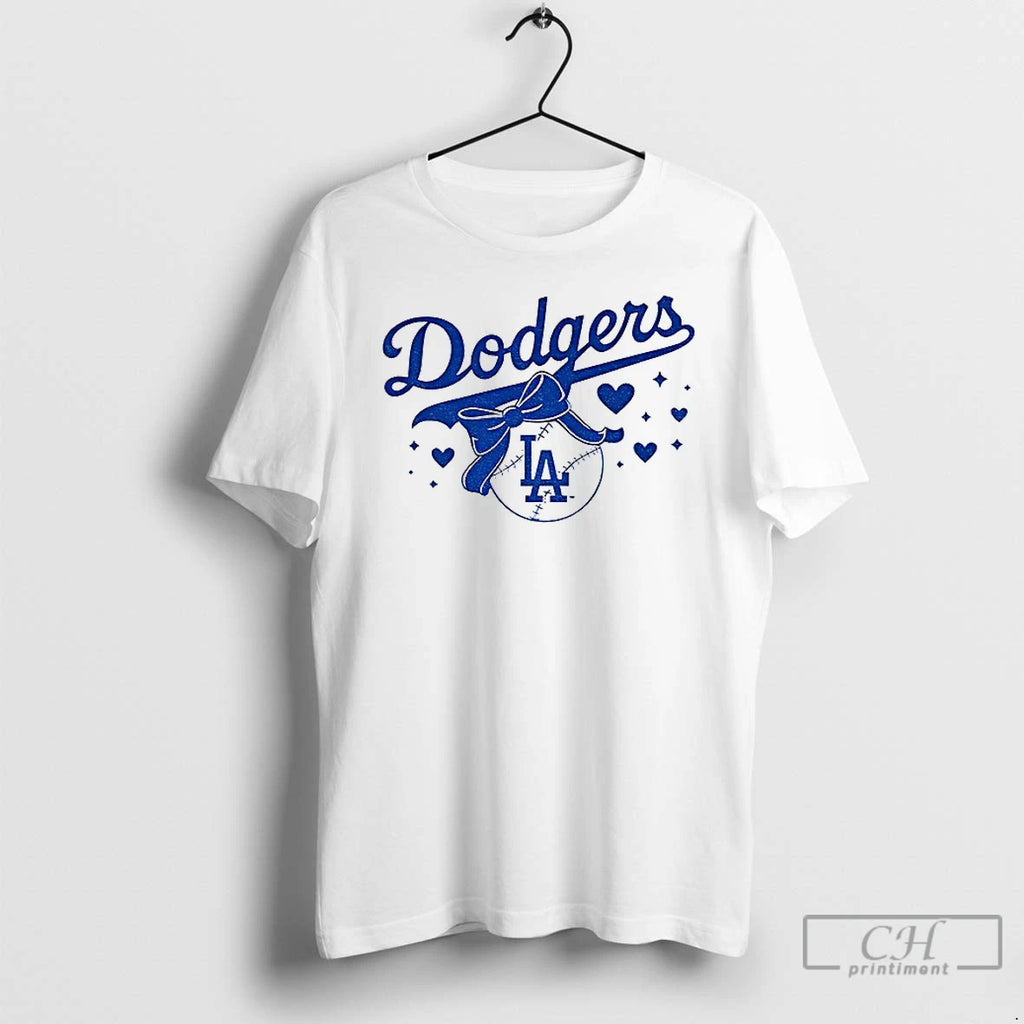 Premium Los Angeles Dodgers Bow Mlb Baseball Logo T Shirts