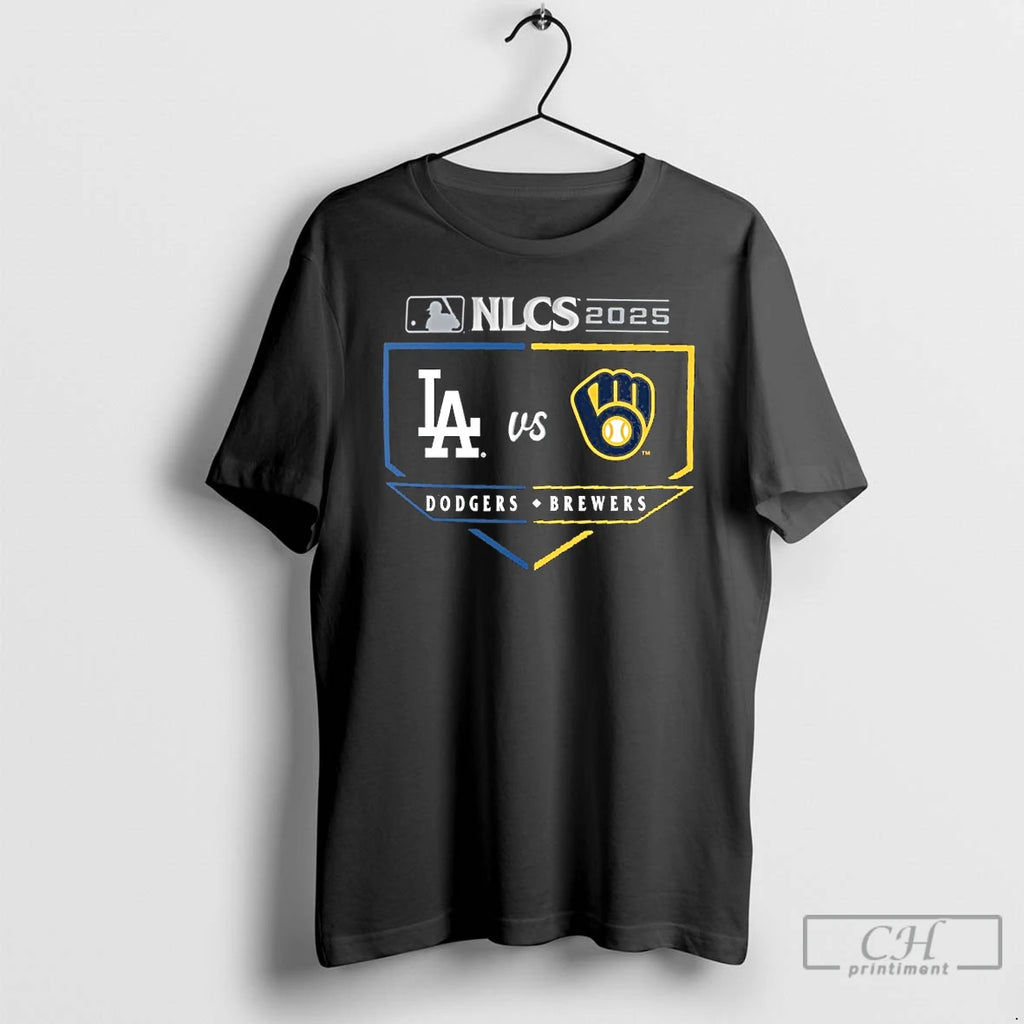 Premium Los Angeles Dodgers Vs Milwaukee Brewers Nlcs Batters Box Matchup T Shirts