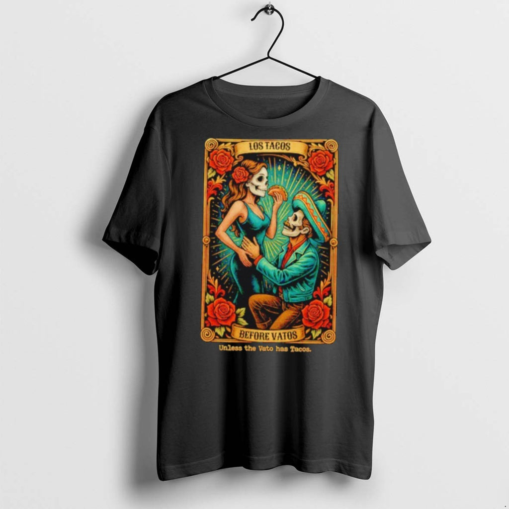 Premium Los Tacos Before Vatos Tarot Card T Shirts