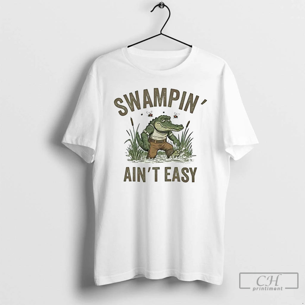 Premium Louisiana Gator Swampin Aint Easy T Shirts