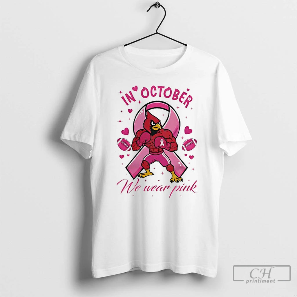Premium Louisville Cardinals Tackle Cancer Win Together In October We Wear Pink T Shirts