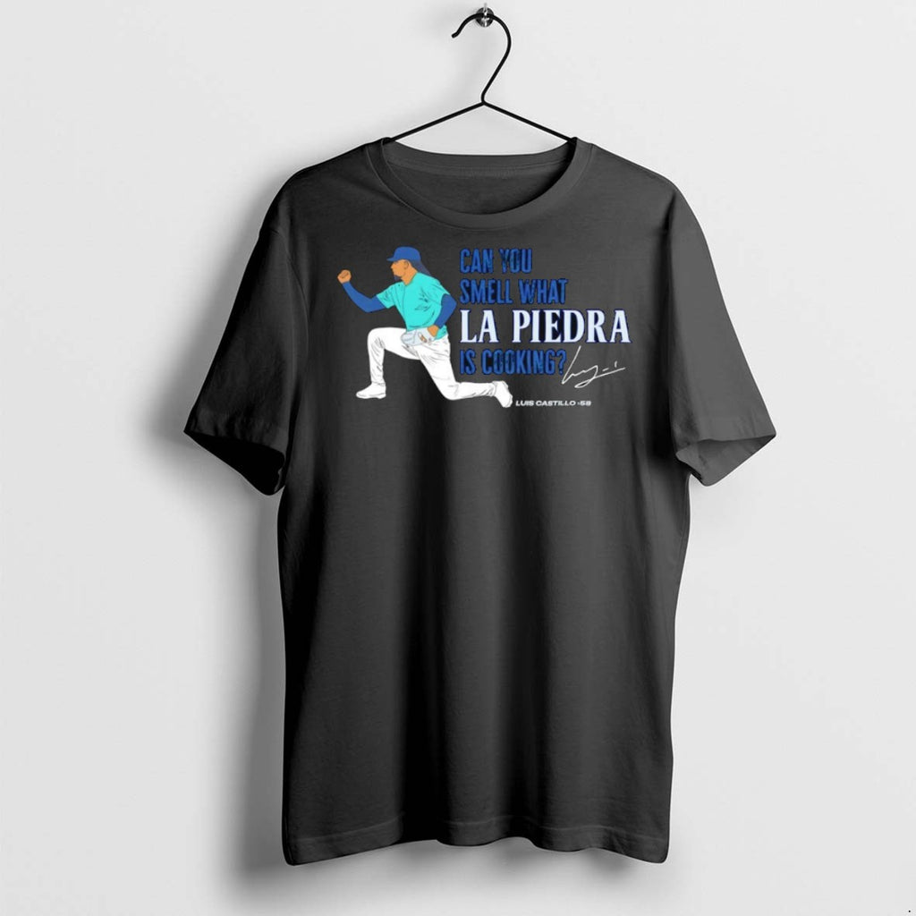 Premium Luis Castillo Can You Smell What La Piedra Is Cooking Signature T Shirts