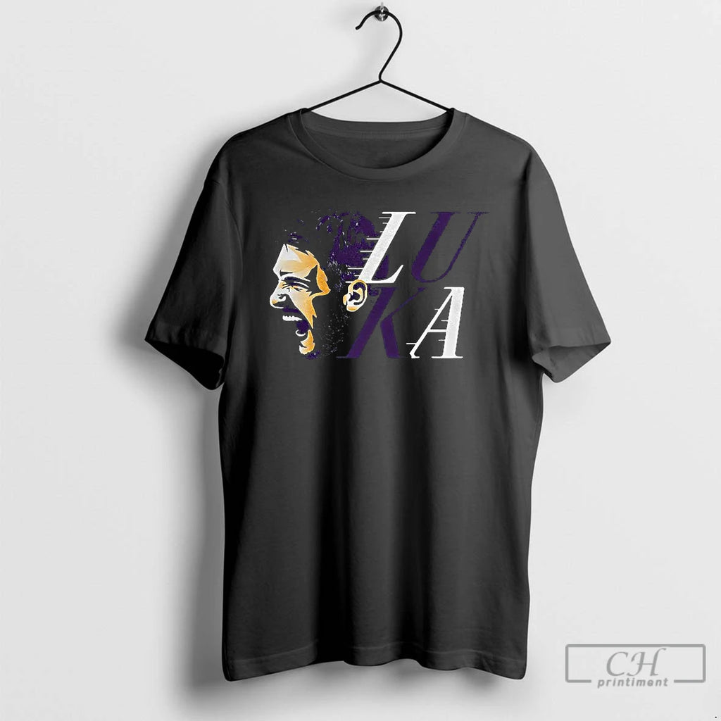 Premium Luka Doncic Los Angeles Lakers Basketball Big Face T Shirts