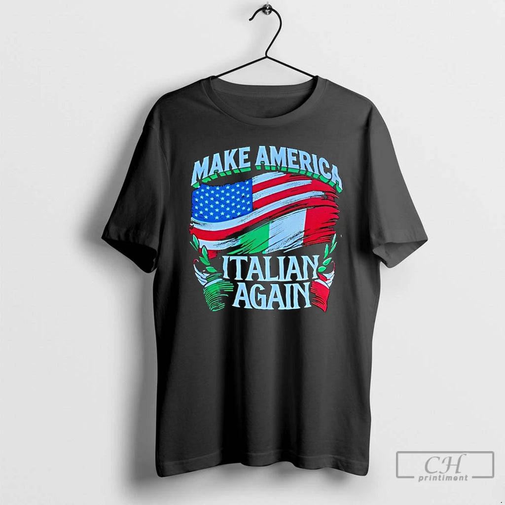 Premium Make America Italian Again Flag T Shirts