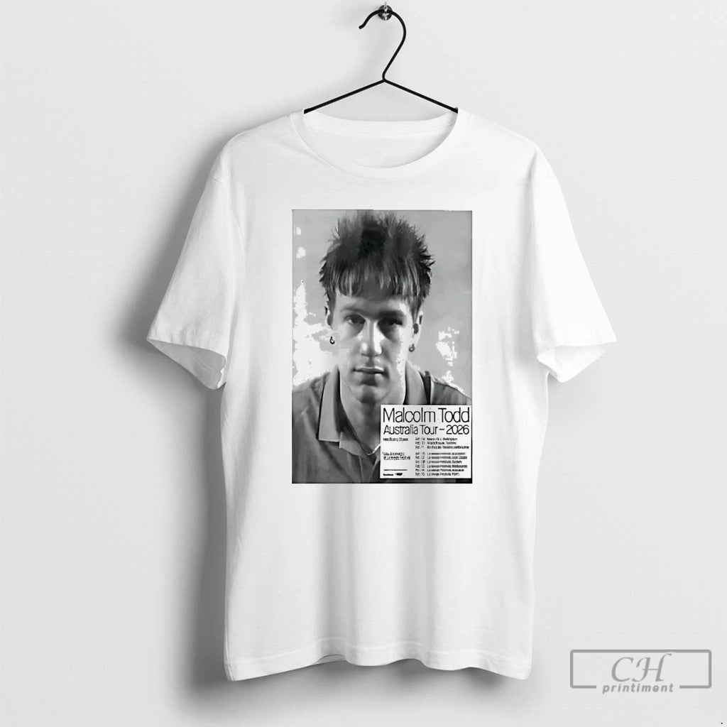 Premium Malcolm Todd Australia Tour February 2026 Dates T Shirts